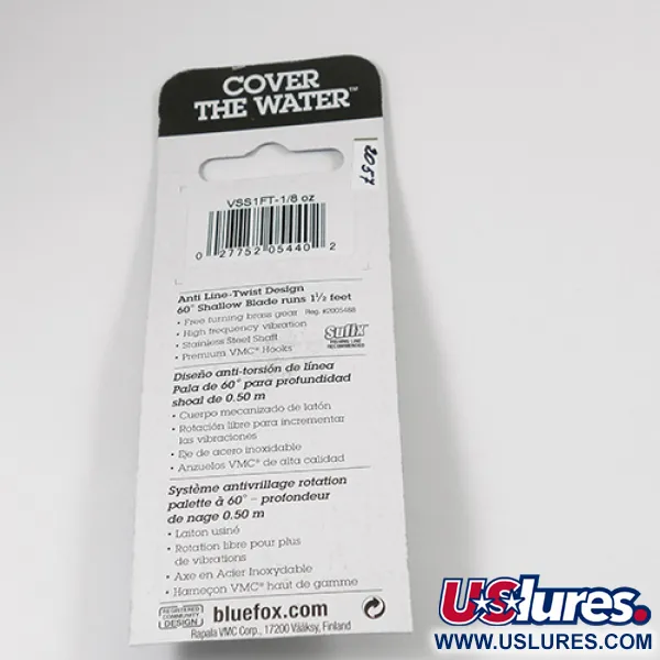 Blue Fox Vibrax Shallow Cucharilla, Rainbow, 4g, Anti-torsión, #2057