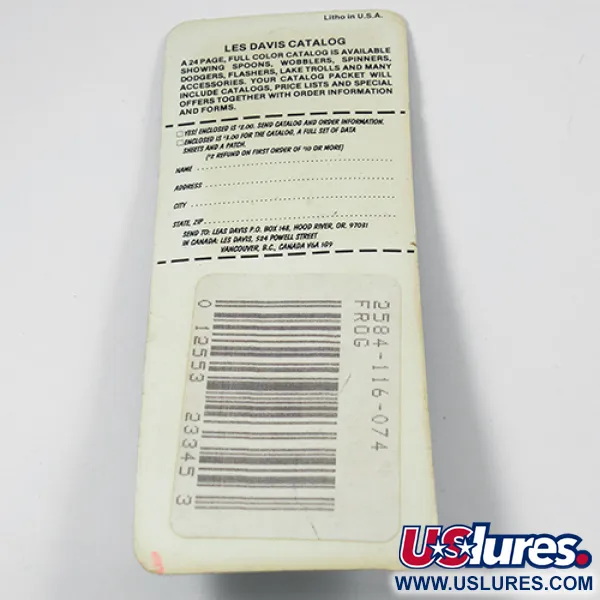 Luhr Jensen Les Davis Bang Tail Cucharilla, Frog, 2g, Pala Oro, #2077