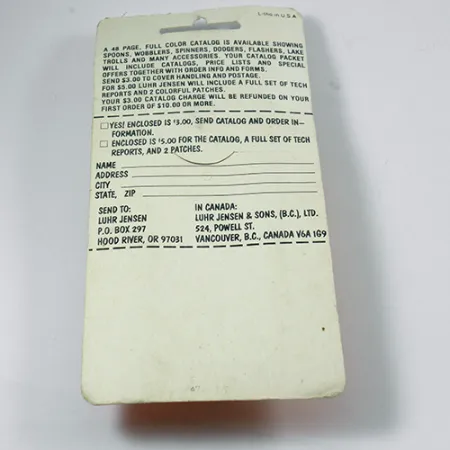 Luhr Jensen TEE Spoon Cucharilla, Níquel / Rojo, 7g, Vintage, #2078