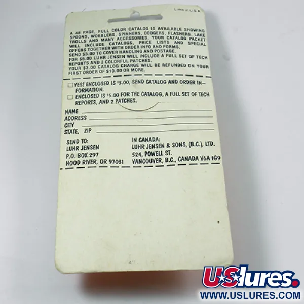 Luhr Jensen TEE Spoon Cucharilla, Níquel / Rojo, 7g, Vintage, #2078