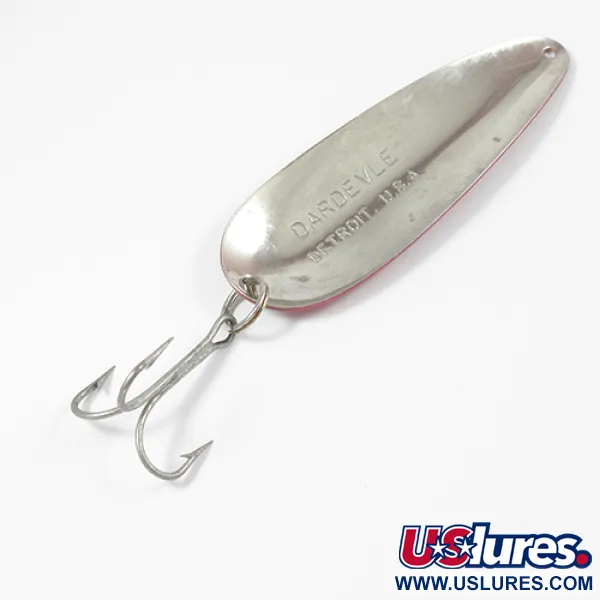 Eppinger Dardevle, 28g Rojo / Blanco / Níquel, Cucharilla #2092