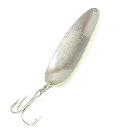 Dardevle Cop-E-Cat 7400 Cuchara, Amarillo/Verde/Níquel, 14g, Panal, #2094