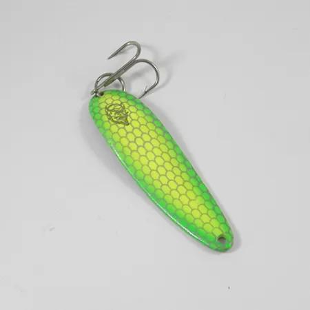 Dardevle Cop-E-Cat 7400 Cuchara, Amarillo/Verde/Níquel, 14g, Panal, #2094