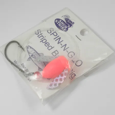 Shur Strike Spin-n-Glo Rig, Rosa, 7g, Alas Plateadas, #2102