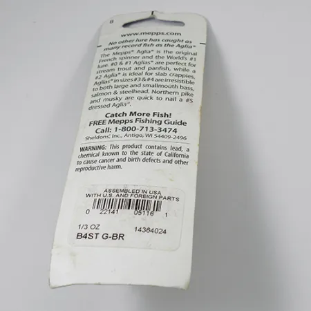 Mepps Aglia 4 dressed Cucharilla, Latón, 10g, Pelo de ardilla, #2105