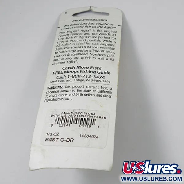 Mepps Aglia 4 dressed Cucharilla, Latón, 10g, Pelo de ardilla, #2105