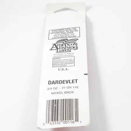 Eppinger Dardevle Dardevlet Cuchara, Rojo/Blanco, 21g, niquelada, #2132
