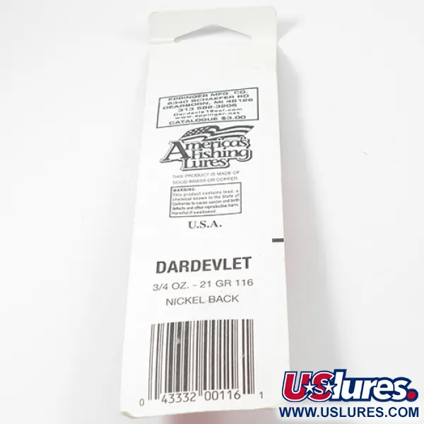 Eppinger Dardevle Dardevlet Cuchara, Rojo/Blanco, 21g, niquelada, #2132