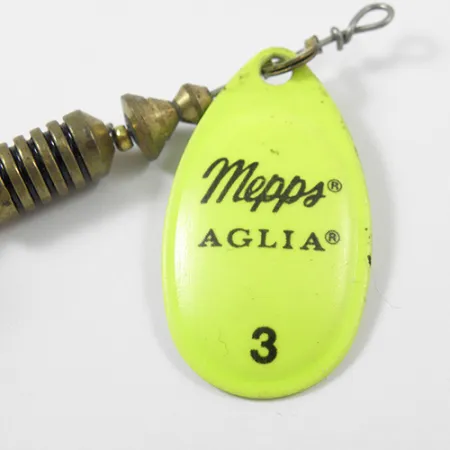 Mepps Aglia 3 Cucharilla, Amarillo Fluorescente, 7.3g, Bucktail, #2170