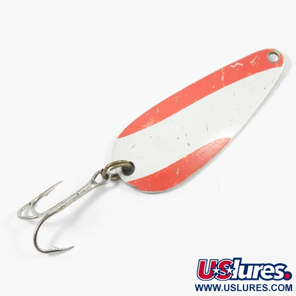 Nebco FlashBait 266 Cucharilla, Rojo/Blanco/Níquel, 10g, Vintage, #2182