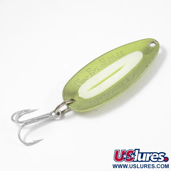 Blue Fox Pixee UV Cucharilla, Oro Verde, 14g, UV-activo, #2206