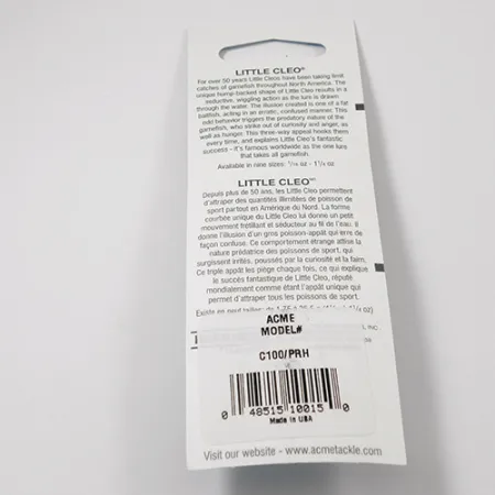 Acme Little Cleo Cucharilla, Blanco / Rojo, 9,5g, Sin usar, #2219