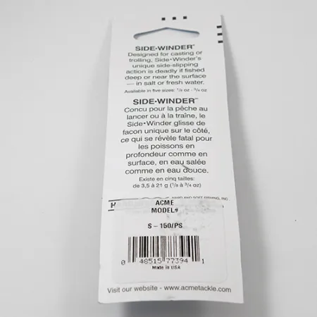 Acme Side-winder Cucharilla, Trucha Arcoíris, 5.7g, Lanzado, #2221