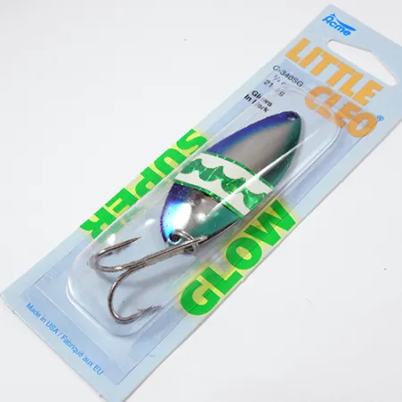 Acme Little Cleo Glow Cucharilla, Azul-Verde, 21g, Glow, #C340TSG/BGD