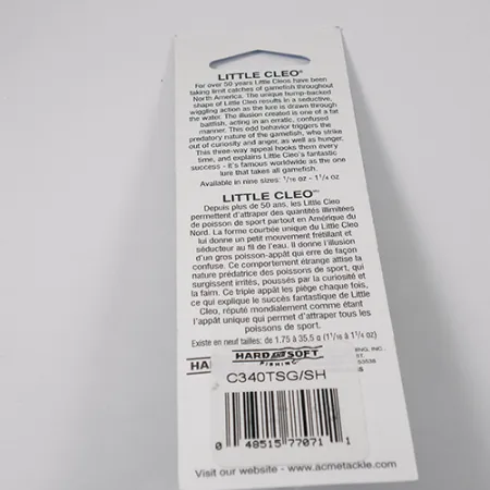 Little Cleo Glow Cucharilla, Chartreuse Orange, 21g, Super Glow, #C340TSG/SH