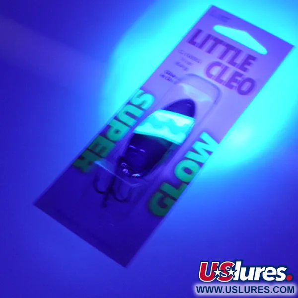 Acme Little Cleo Glow Cucharilla, Níquel/Verde/Glow, 9,5g, UV, #2246