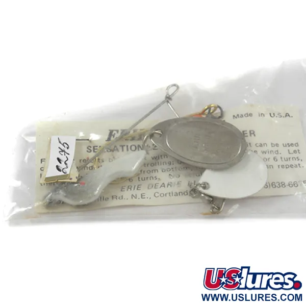 Erie Dearie Walleye Killer Señuelo, Blanco / Níquel, 9g, #2275