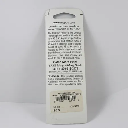 Mepps Aglia 5 Cucharilla, Plata, 14g, Rotación de cono, #2299