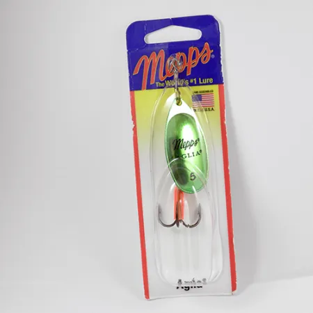 Mepps Aglia 5 Cucharilla, Verde Platino, 14g, Rotación Inmediata, #2286
