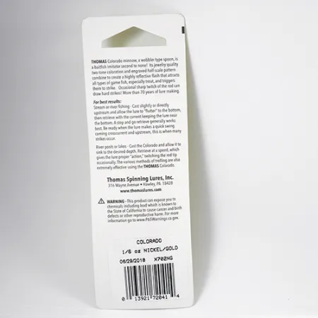 Thomas Colorado Cucharilla, Oro / Níquel, 5g, Patrón Escamas, #2287