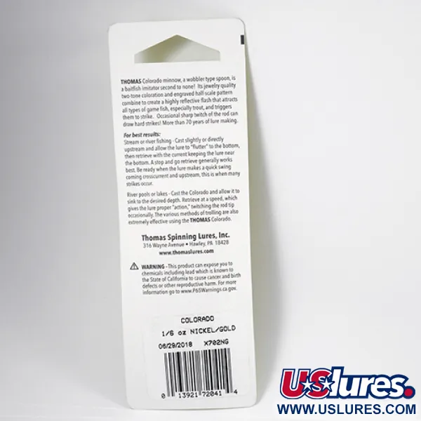 Thomas Colorado Cucharilla, Oro / Níquel, 5g, Patrón Escamas, #2287