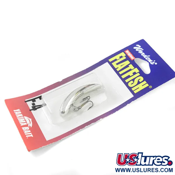 Yakima Bait FlatFish F4 Señuelo, Plateado, 4cm, Curricán, #2288