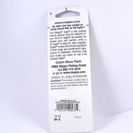 Mepps Aglia 4 Cucharilla, Plata, 9g, Funda Roja, #2296