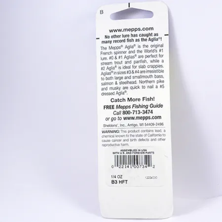 Mepps Aglia 3 Cucharilla, Fire Tiger, 7g, Talla 3, Blíster, #2297