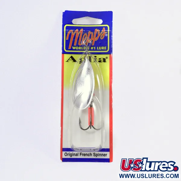 Mepps Aglia 5 Cucharilla, Plata, 14g, Rotación de cono, #2299