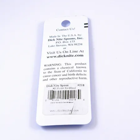 Dick Nite #2 Cucharilla Ondulante, Níquel/Rojo, 3.5cm, Siwash, #2306