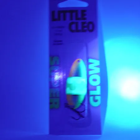 Acme Little Cleo Glow Cucharilla, Níquel/Rosa/Amarillo UV, 9.5g, #2308