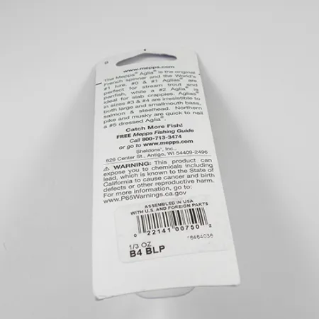 Mepps Aglia 4 Platinum Cucharilla, Azul Platino, 9g, Pala Francesa, #2361