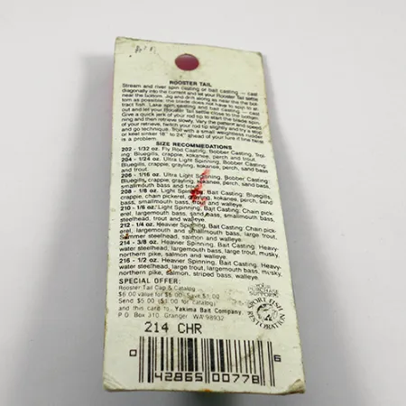 Worden’s Original Rooster Tail 5 Cucharilla, Gold / Chartreuse, 12g, #2364