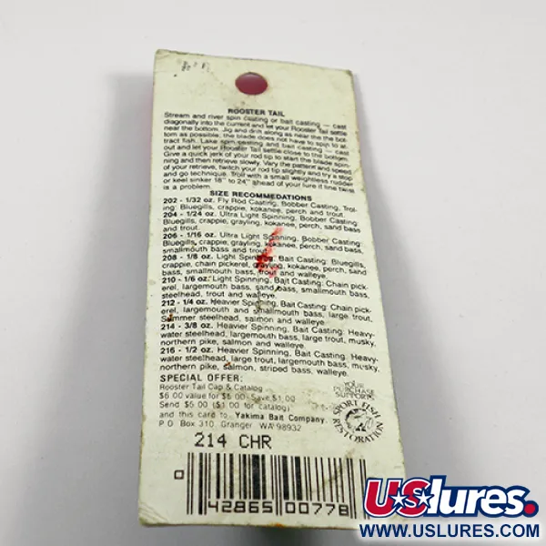 Worden’s Original Rooster Tail 5 Cucharilla, Gold / Chartreuse, 12g, #2364