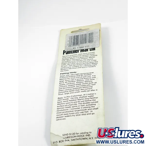 Panther Martin Eastern Bass Kit Cucharilla, Negro/Verde/Plata, 4g, #2365