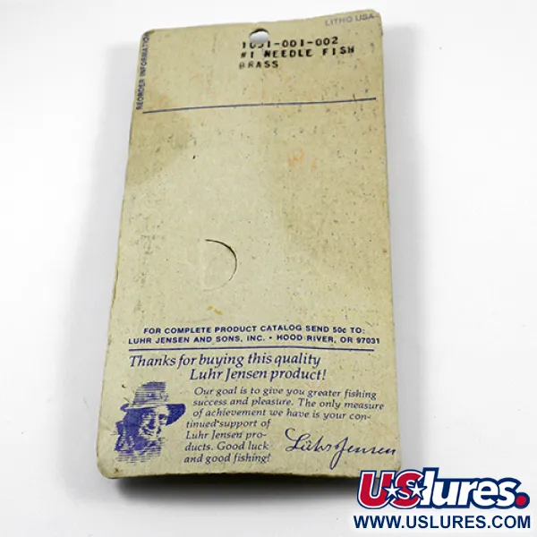 Luhr Jensen Needlefish 1 Cucharilla Cacea, Oro, 2g, Latón, #2367