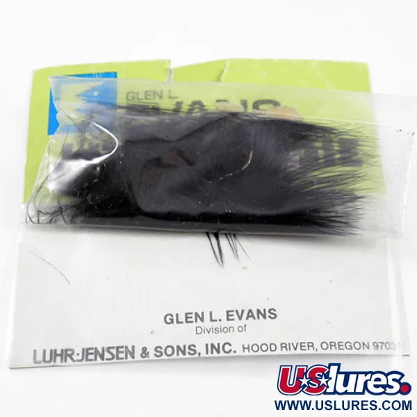Glen Evans Little Dogie Jig-Fly, Negro, 7g, Jig de pelo, #2378