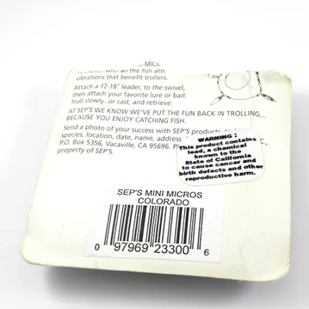 SEP'S Mini Micros Colorado Aparejo Curricán, Latón, 2,5cm, #2398