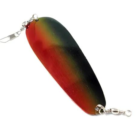Shasta Tackle Sling Blade Dodger, Rojo/Verde/Níquel, 14g, #2403