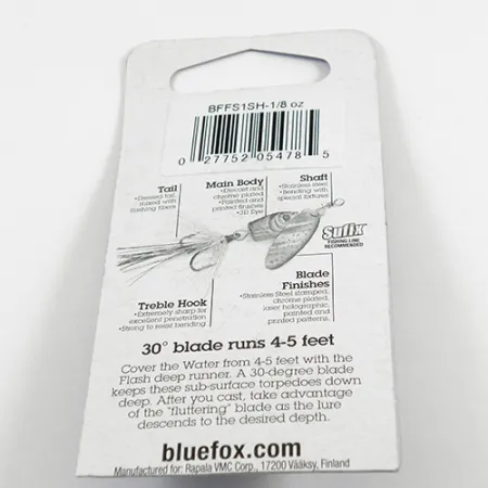 Blue Fox Flash Deep Runner Cucharilla, Plata/Arcoíris, 4g, #2409