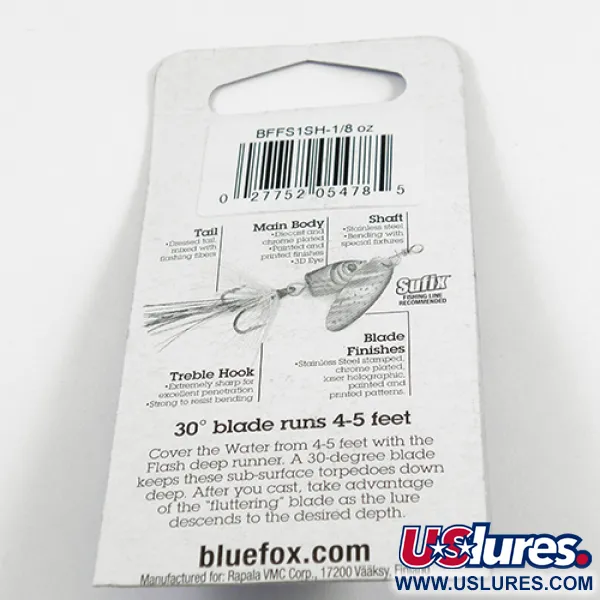 Blue Fox Flash Deep Runner Cucharilla, Plata/Arcoíris, 4g, #2409