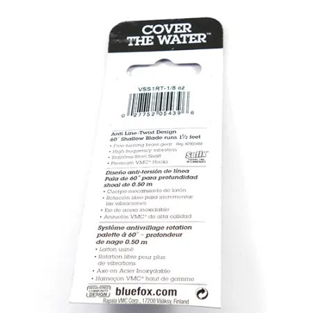 Blue Fox Vibrax Shallow Cucharilla, Trucha Arcoíris, 4g, #2410