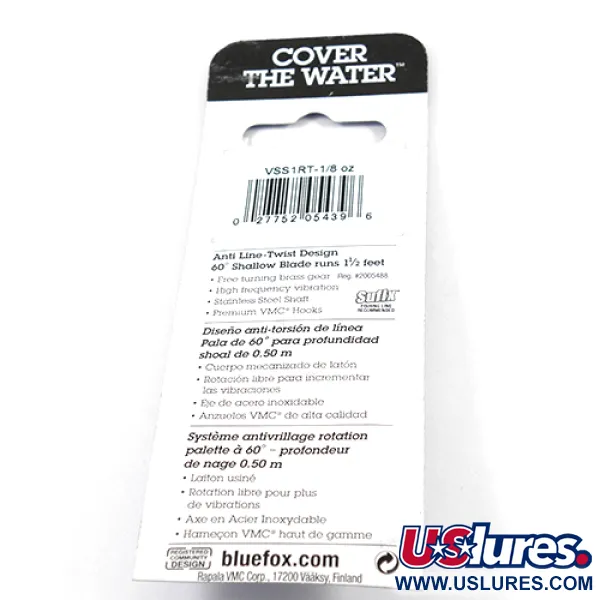 Blue Fox Vibrax Shallow Cucharilla, Trucha Arcoíris, 4g, #2410