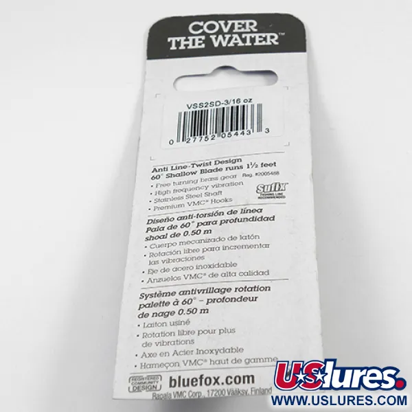 Blue Fox Vibrax Shallow Cucharilla, Arcoíris, 6g, Poco Profundo, #2411