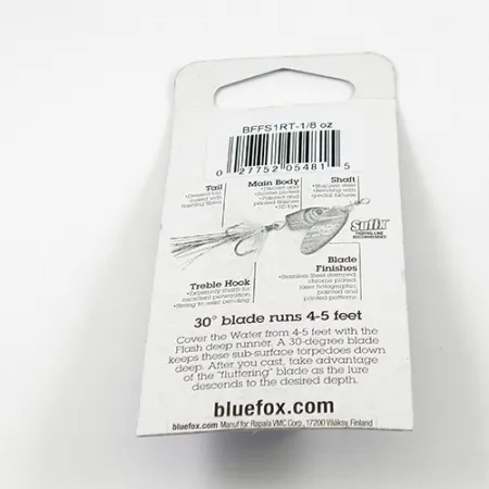 Blue Fox Flash Deep Runner Cucharilla, Trout, 4g, Potera plumada, #2413