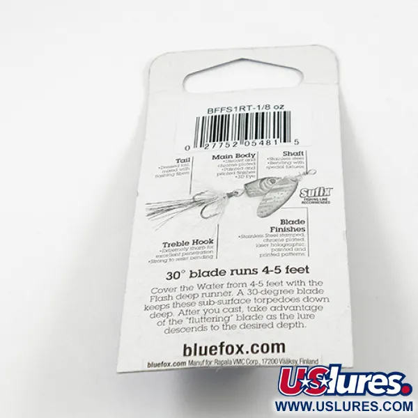 Blue Fox Flash Deep Runner Cucharilla, Trout, 4g, Potera plumada, #2413