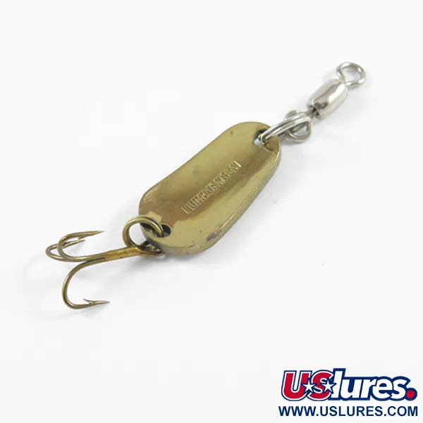 Luhr Jensen Cucharilla, Blanco/Verde/Latón, 7g, Vintage, #2421