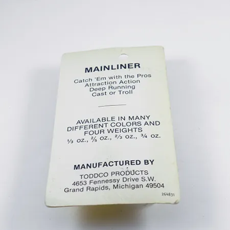 TODDCO Main liner Cucharilla, Blanco / Níquel, 11g, 3x Strong Hook, #2439