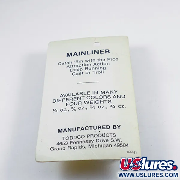 TODDCO Main liner Cucharilla, Blanco / Níquel, 11g, 3x Strong Hook, #2439