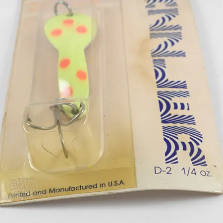 Acme Dazzler Cucharilla, Amarillo / Rojo, 7g, Señuelo Vintage, #2441